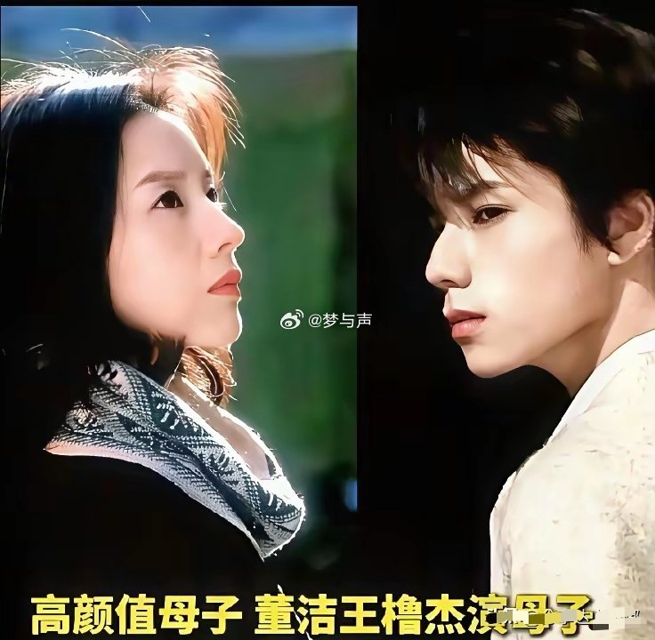 能把董洁和王橹杰找来演母子的，简直是个天才，你看这两张侧脸从眉骨到下颌线，简直是