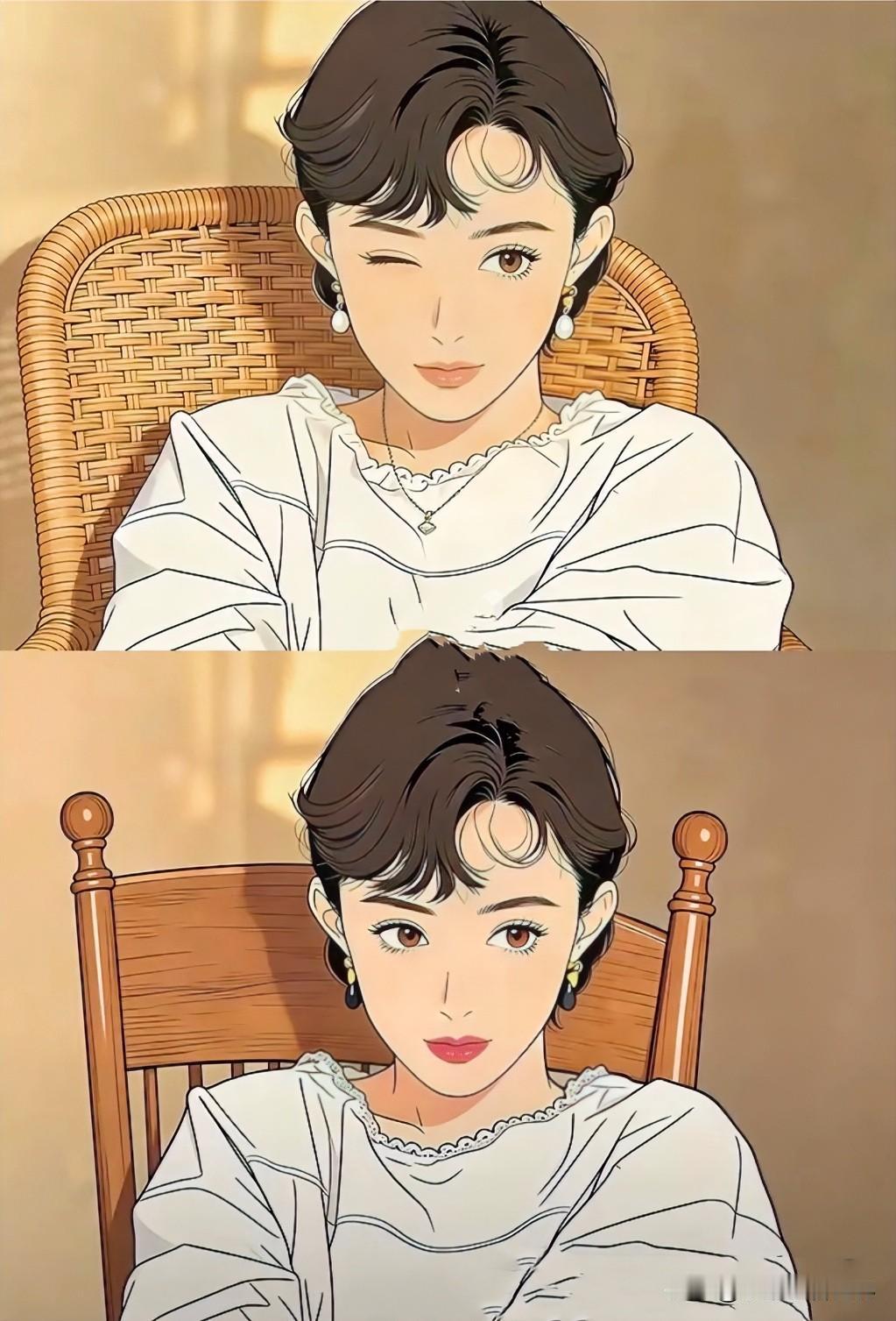 眼力大考验 找出8处不同
乐一乐：美女说：“我素颜也很美。”我说相信。她感动，我