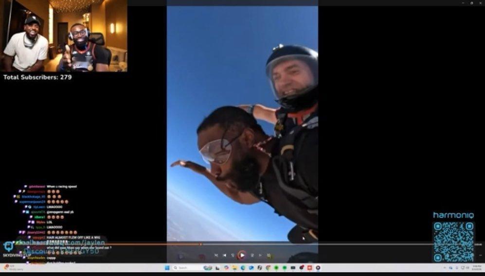 杰伦·布朗表示他已告知76人队友，如果球队夺冠，全队所有人一起去高空跳伞。“我跟