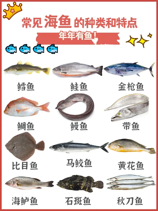 🐟 9种海鱼一口鲜上头！懒人必存吃鱼指南