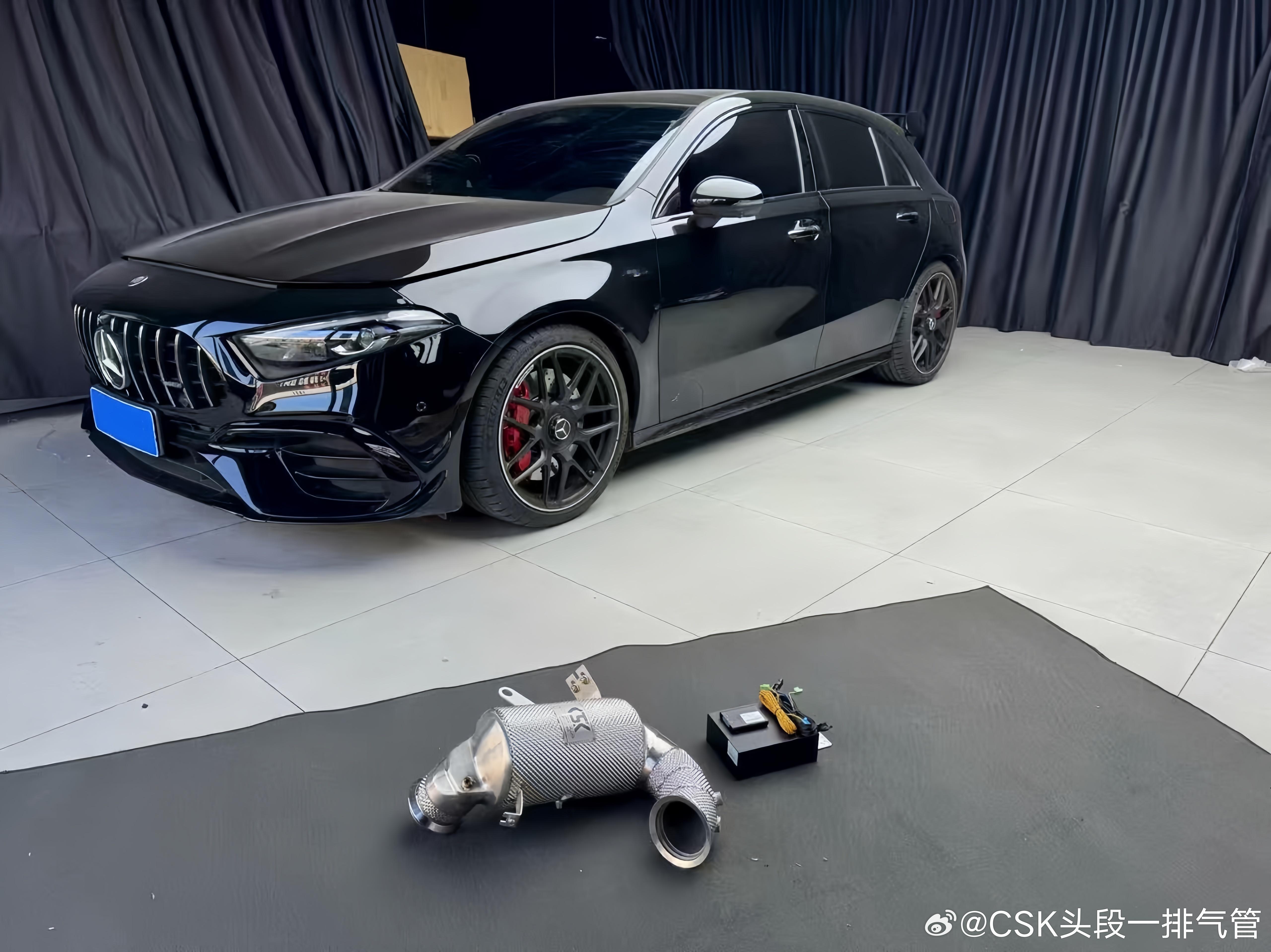 22年 奔驰A45S AMG 升级CSK隔热头段200目 阀门全开模块 