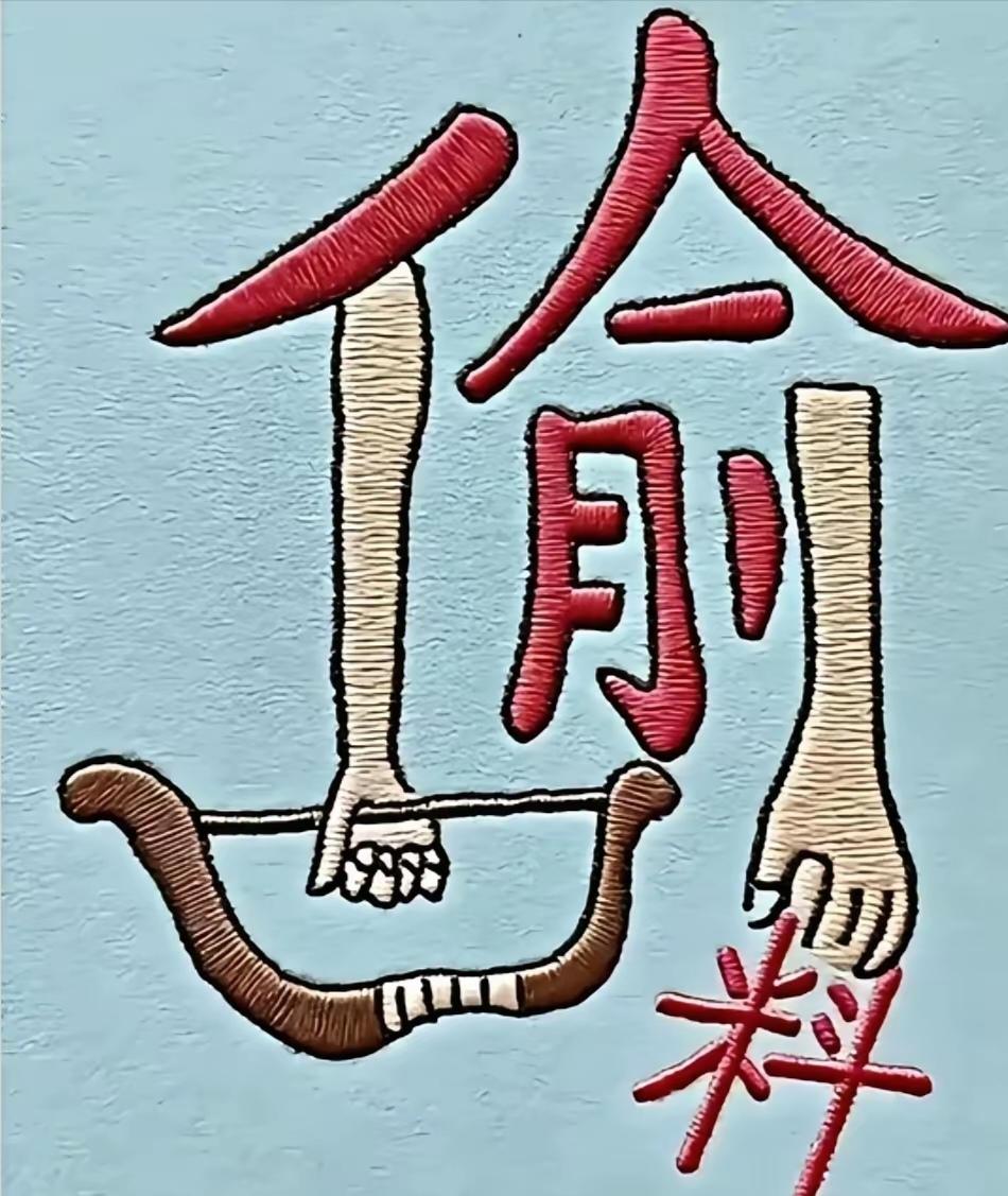 什么成语？猜到了吗？语文功底差的真猜不出来。
刺绣版看图猜成语，把汉字和图画融合