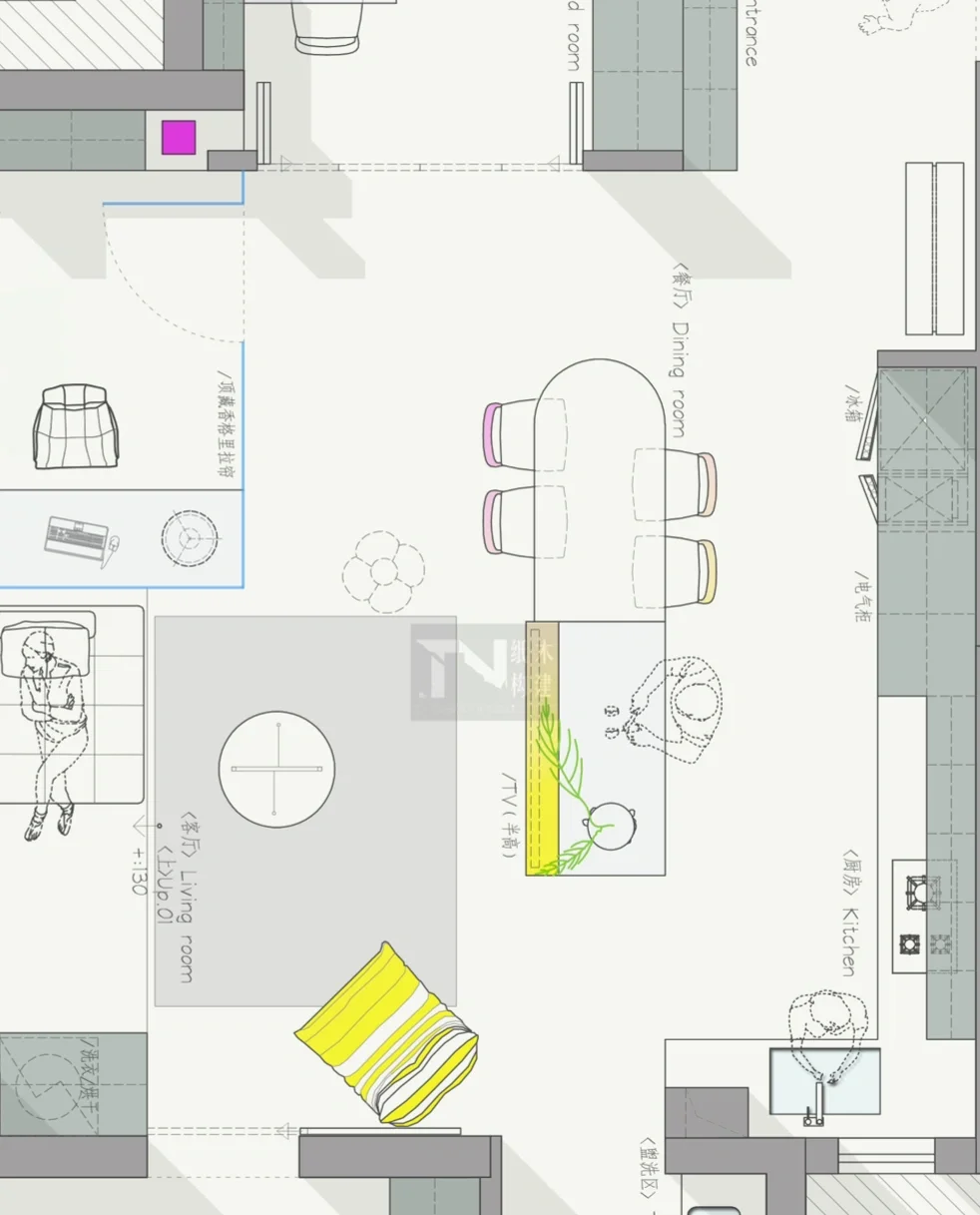 精装房优化改造—小小三居室也有大客厅
