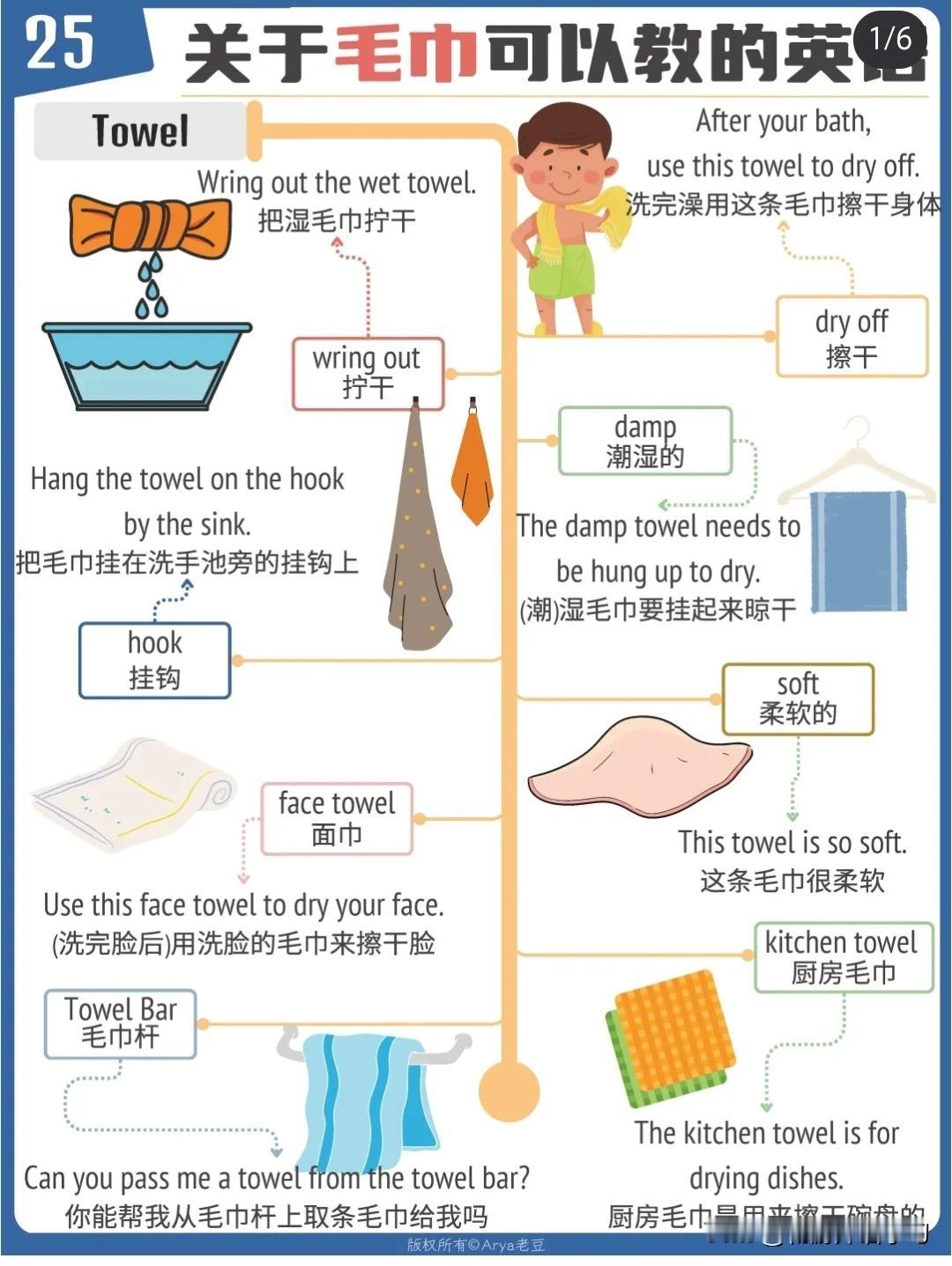 跟“毛巾”有关的英语词汇