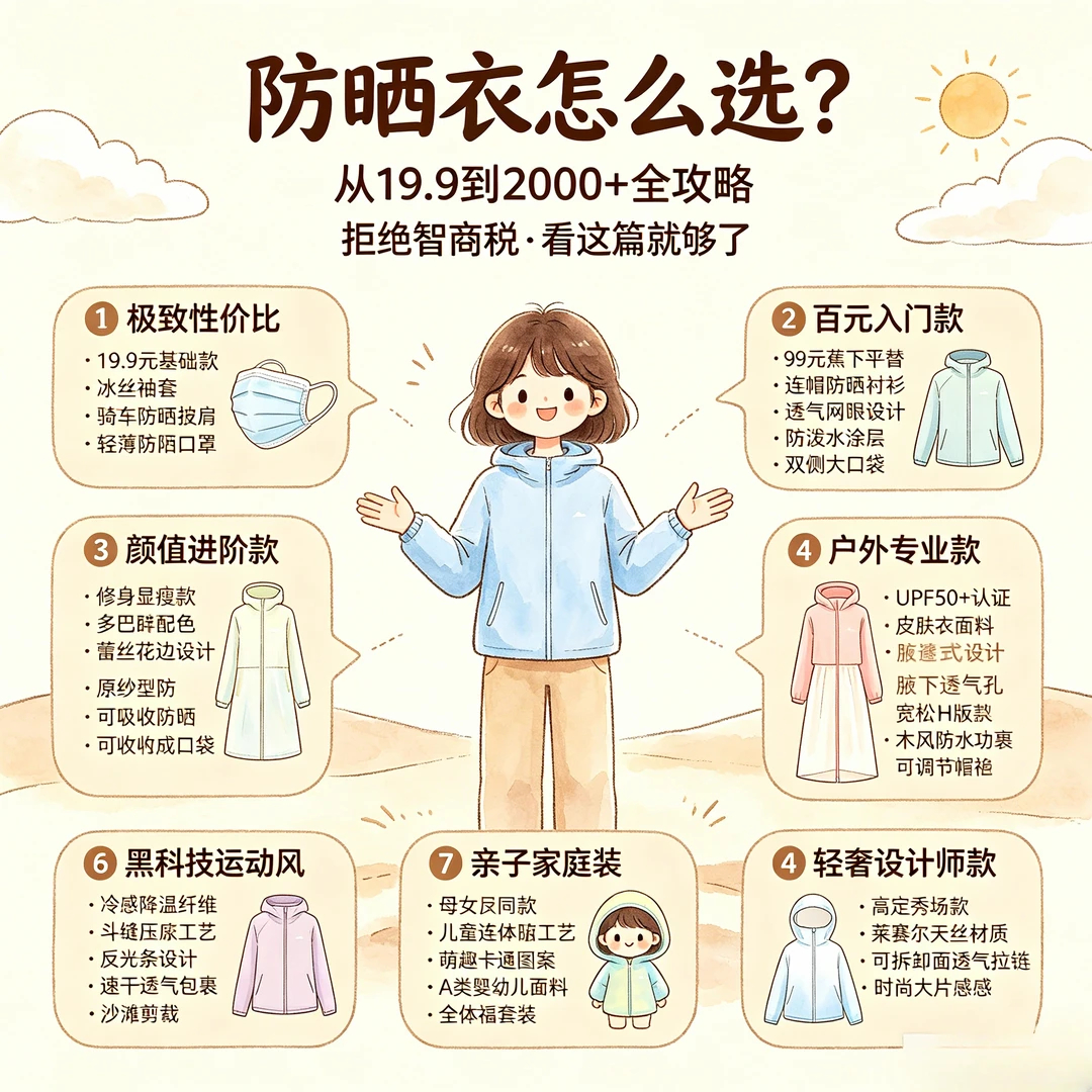19.9和2000元的防晒衣有什么区别实测告诉你，差的真不是防晒力！国标规定UP