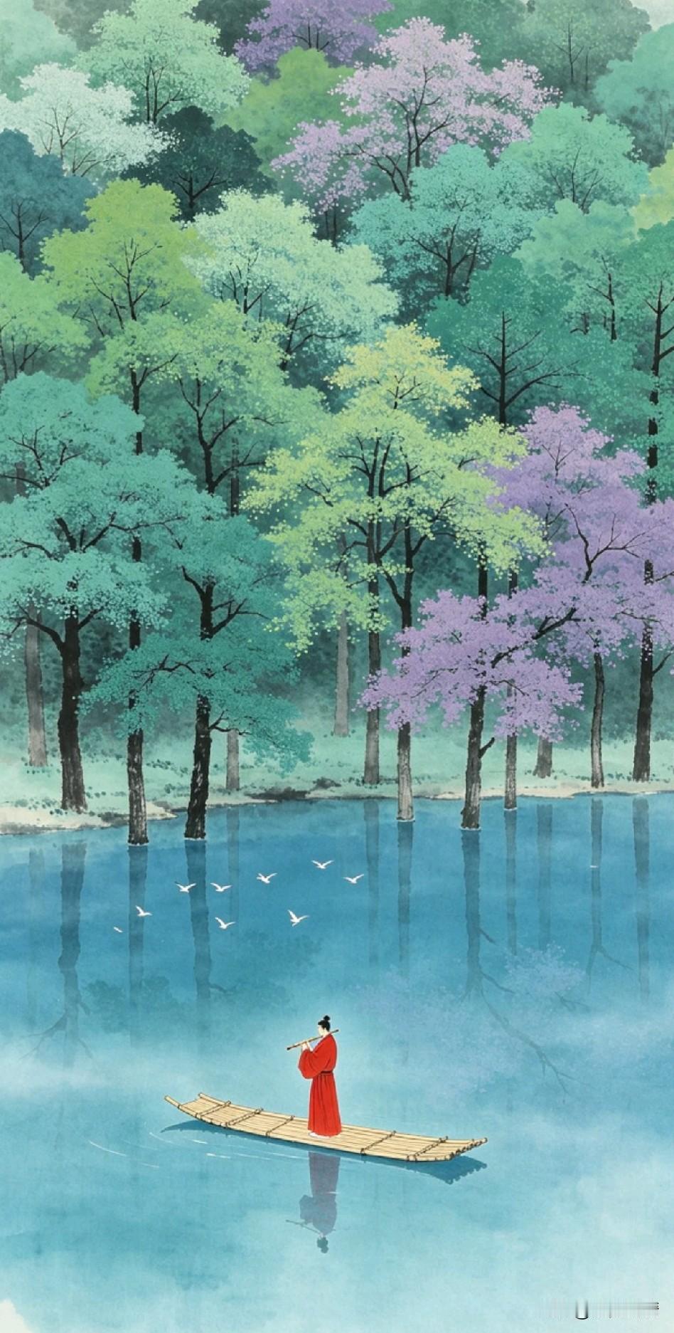 《井蛙语海，夏虫言冰，曲士论道；身在庐山，心在物外，眼在云端；风动幡动，云动水动
