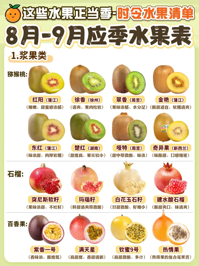 8-9月应季水果指南|九月水果来啦❗️中秋鲜果