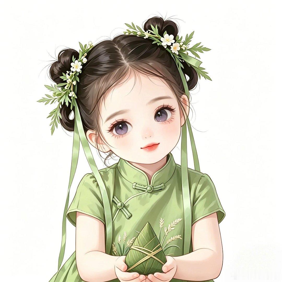 “ 嗨～端午安康！清香艾草宝贝可爱头像..ᥫ᭡ུ🌿 
