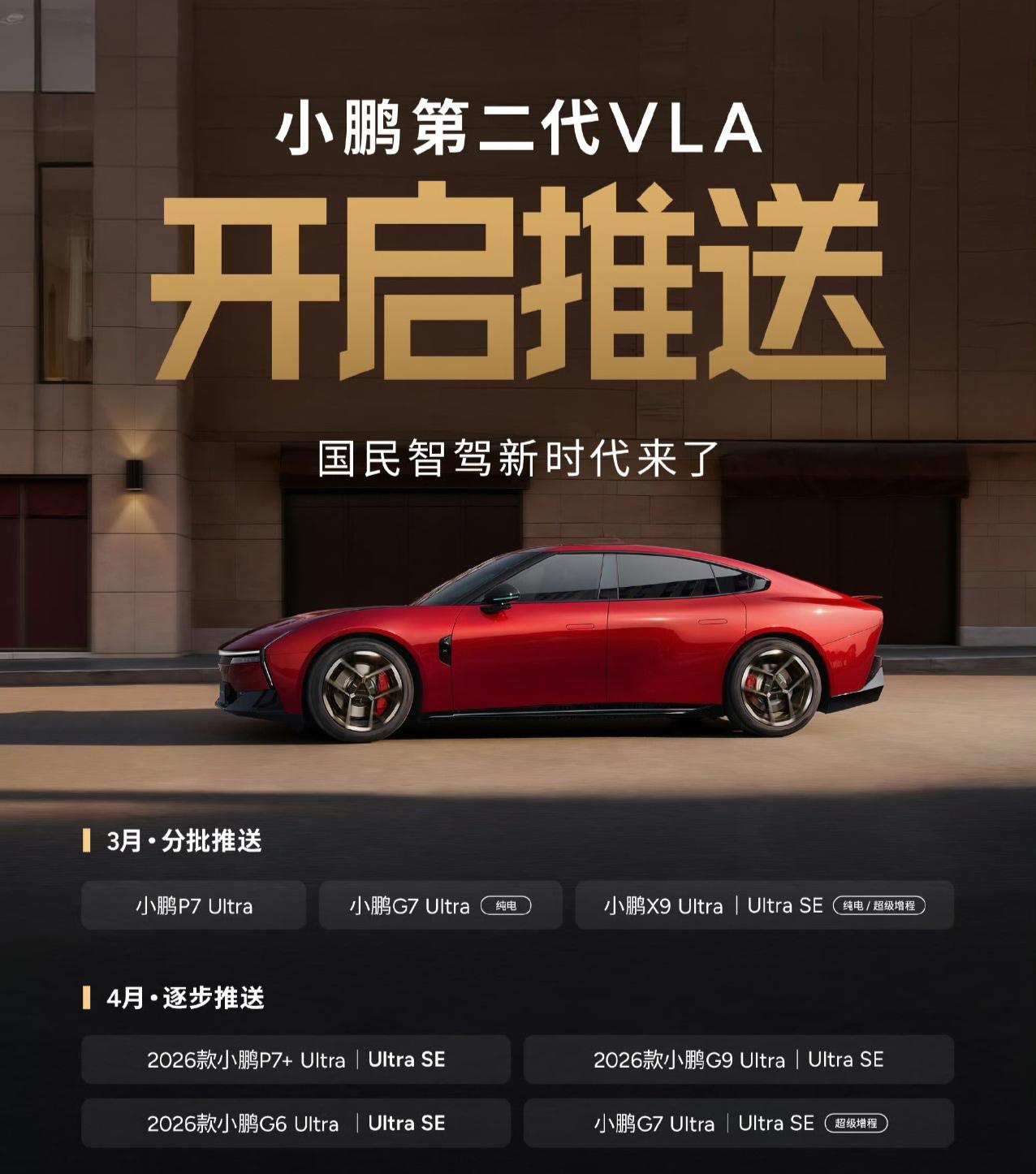 小鹏的VLA2.0正式开启推送，希望小鹏有更好的表现，也期待更多小鹏车主的智驾直