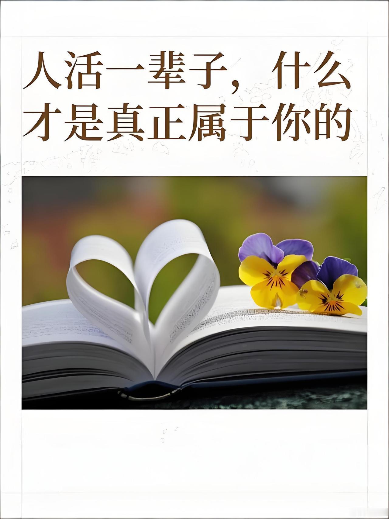 人活一辈子，什么是真正属于你的真正属于你的，是受过的苦、酿出的甜，和看透世事后，