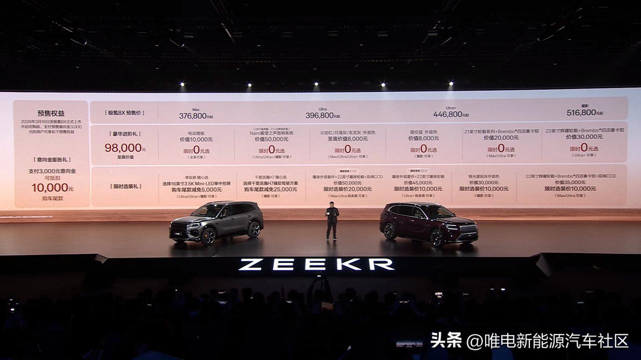 极氪8X开启预售，预售价37.68-61.68万元[思考]Max、Ultra、U
