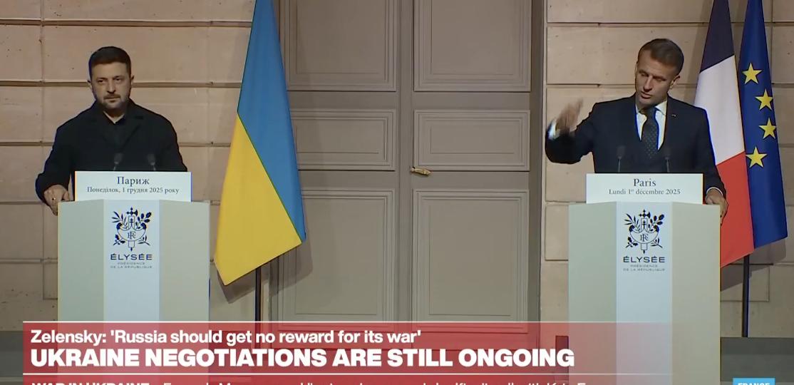 【埃马纽埃尔·马克龙： 今年3月，我们首次呼吁停火，泽连斯基同意了，但俄罗斯拒绝