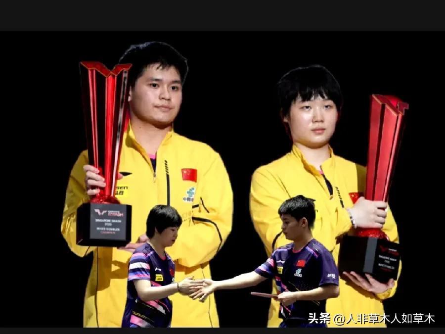 预测：多哈世乒赛五个单项冠军
女单冠军：孙颖莎
男单冠军：王楚钦
混双冠军：林诗