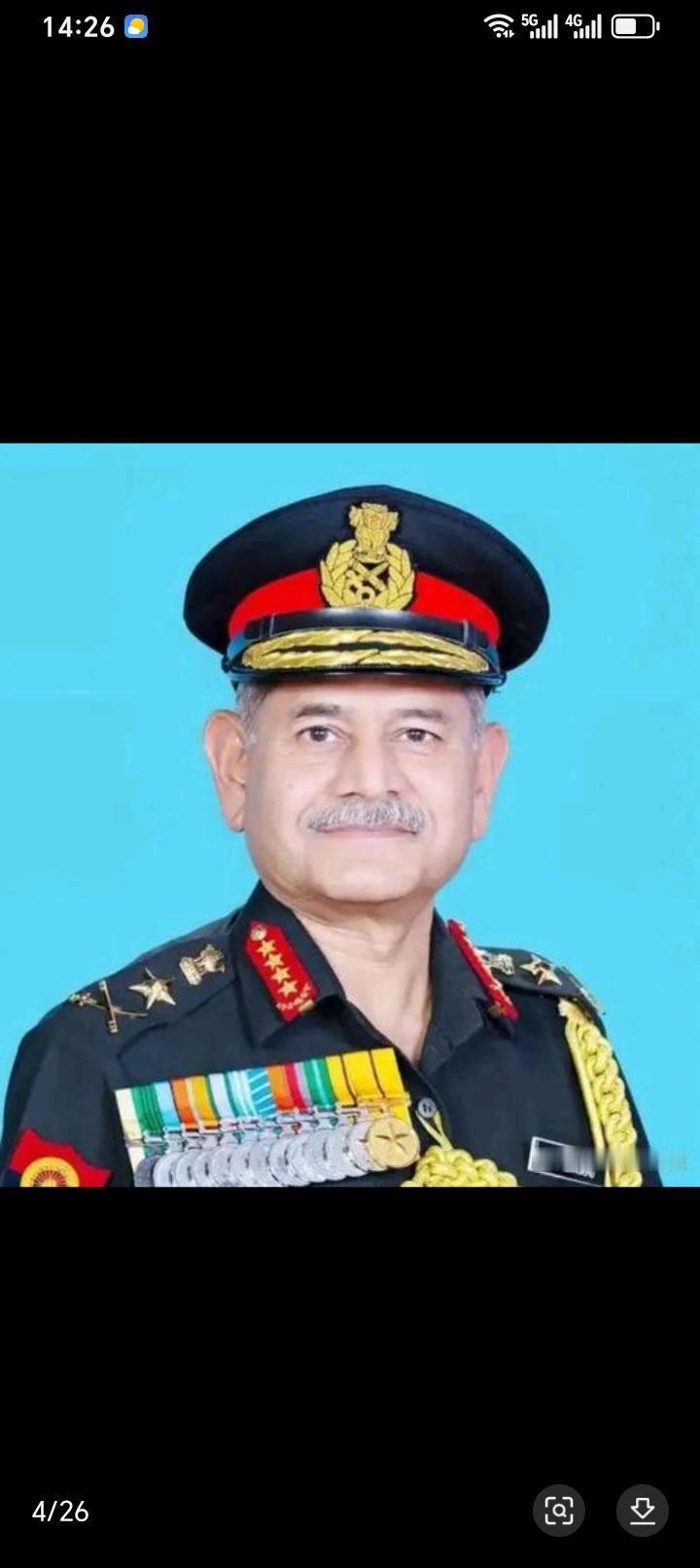 这回印度军方的高层算是彻底坐不住了。

路透社那边刚报的消息，印度陆军参谋长德维