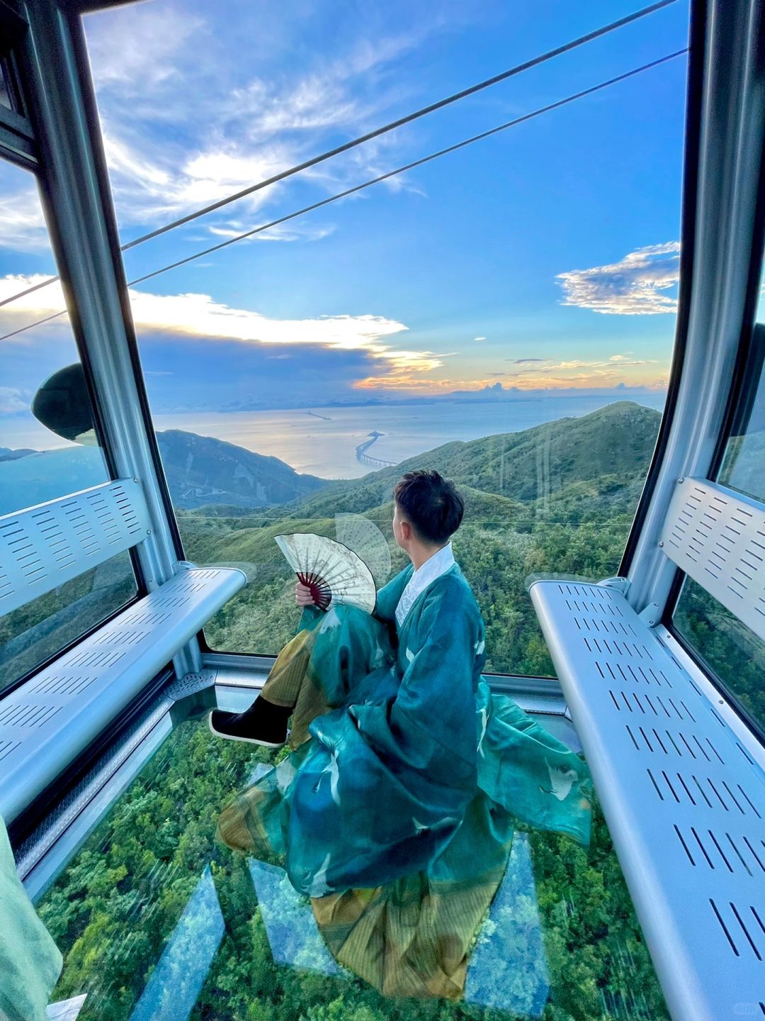 我都不敢想🚡坐全景缆车俯瞰香港有多美‼️
