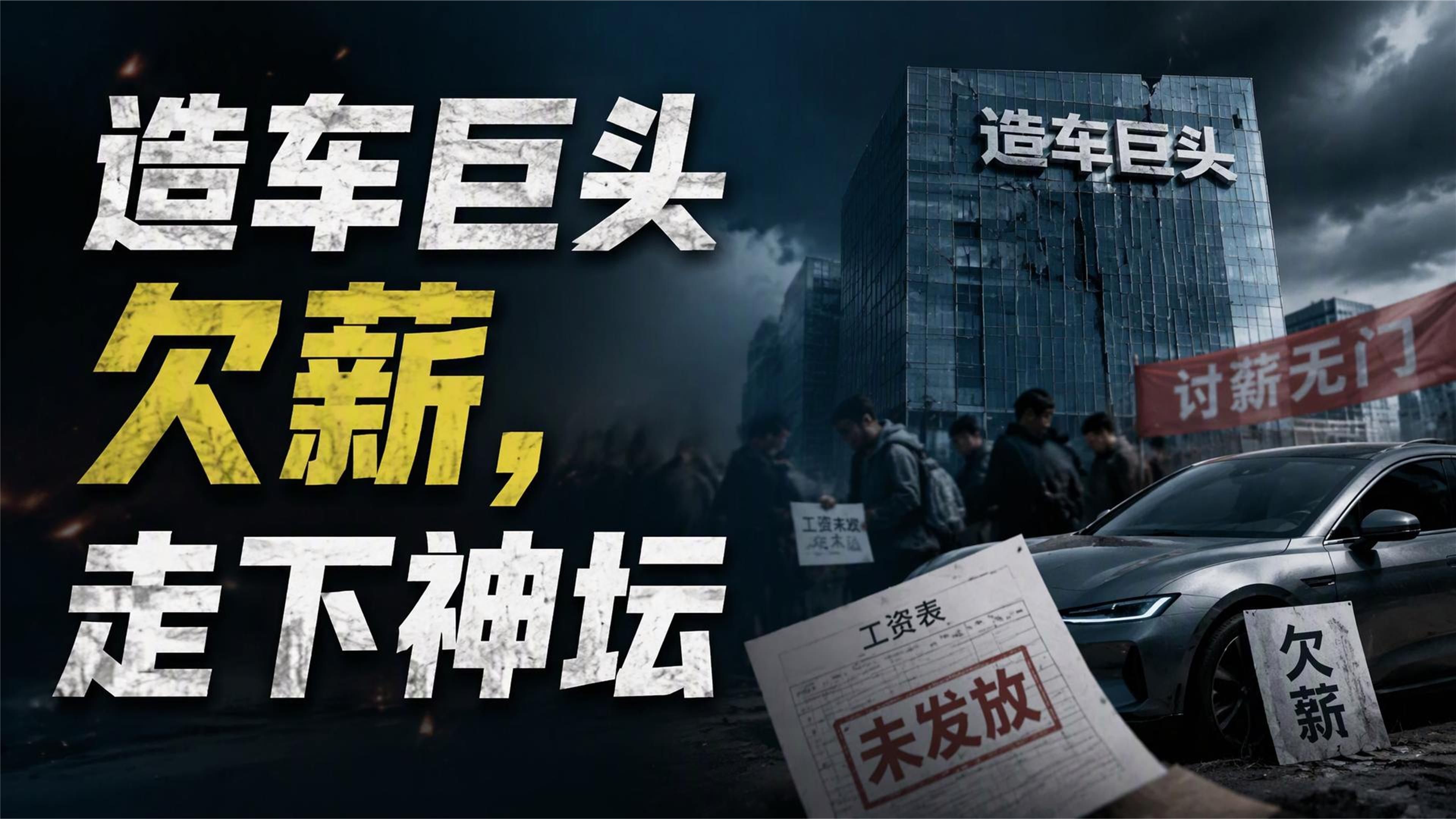 造车巨头欠薪，走下神坛