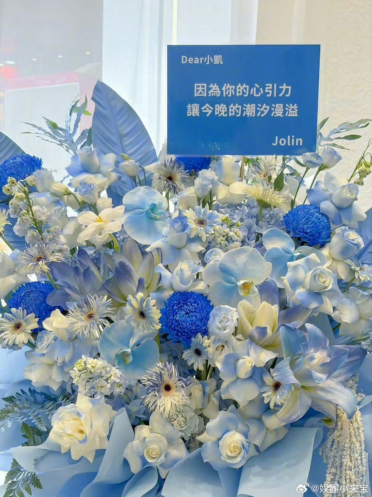 蔡依林喊话王俊凯唱心引力王俊凯演唱会唱蔡依林妥协花篮伴着暖心寄语送到现场，遵照喊