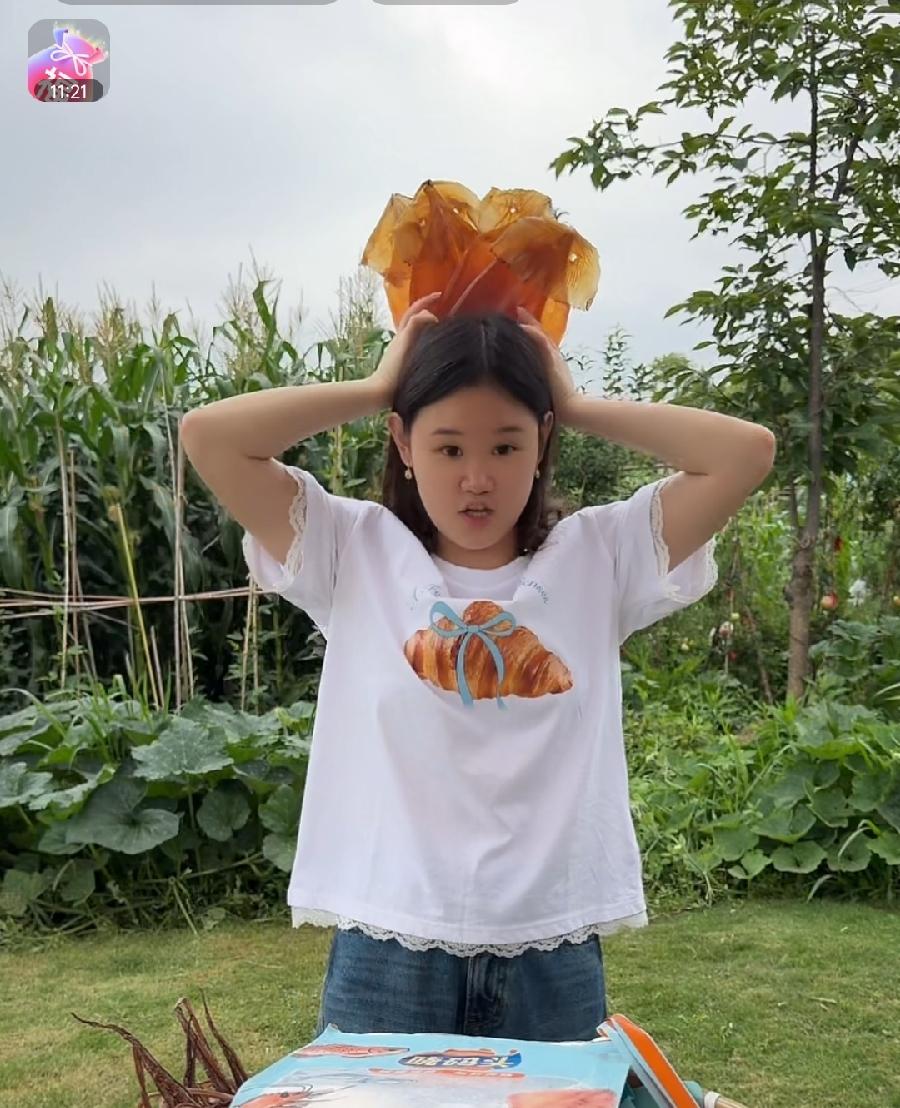 南瓜 云南七彩花生等三农产品卖得错，销售榜也可以摸到38到40名，所以6月齐妹远