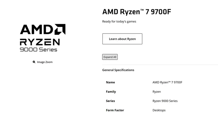 AMD推出锐龙7 9700F与锐龙5 5600F处理器，丰富桌面产品组合