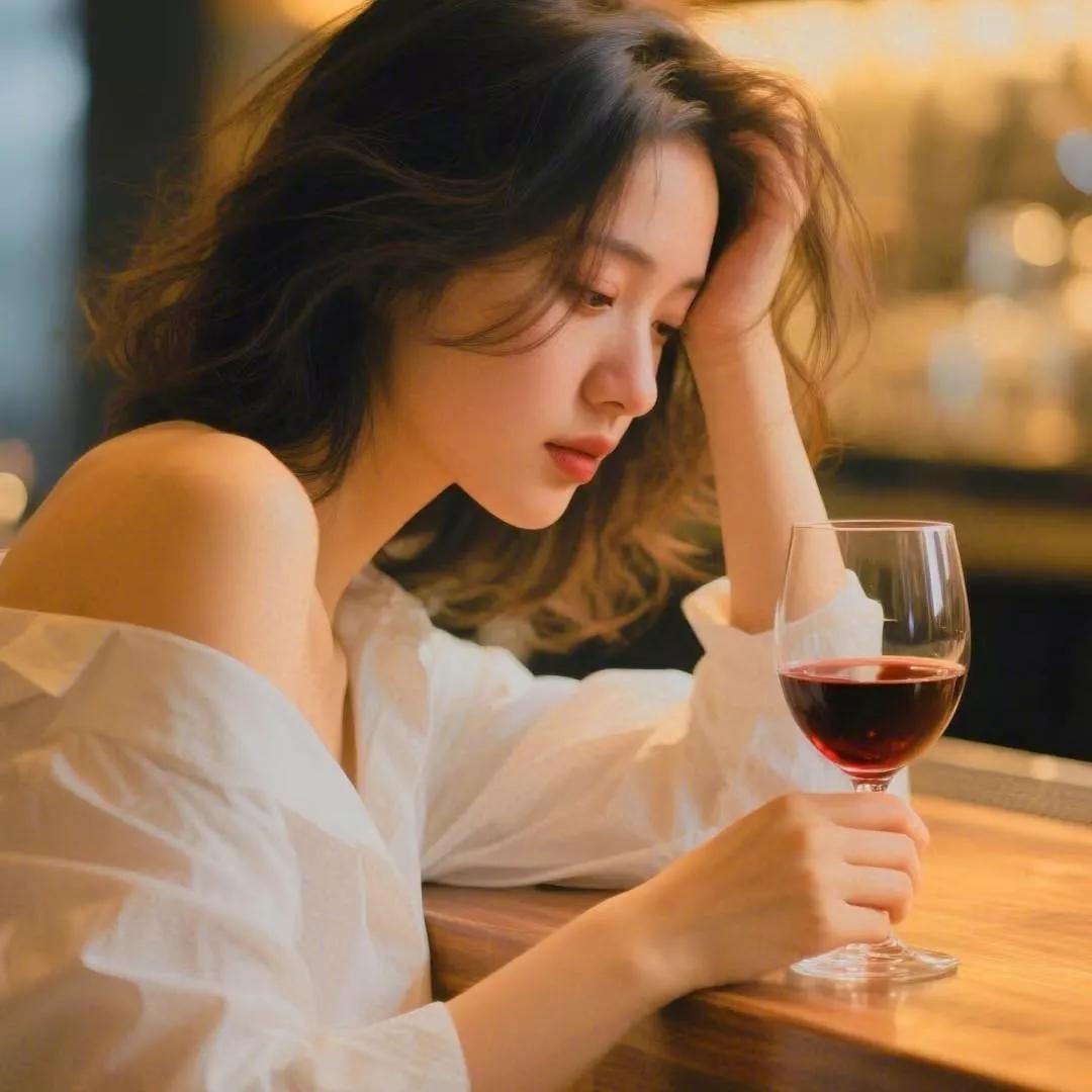 独自一人的夜晚，一杯红酒，心事万千。一个人喝醉酒 红酒自拍 个人微醺时刻 红酒夜