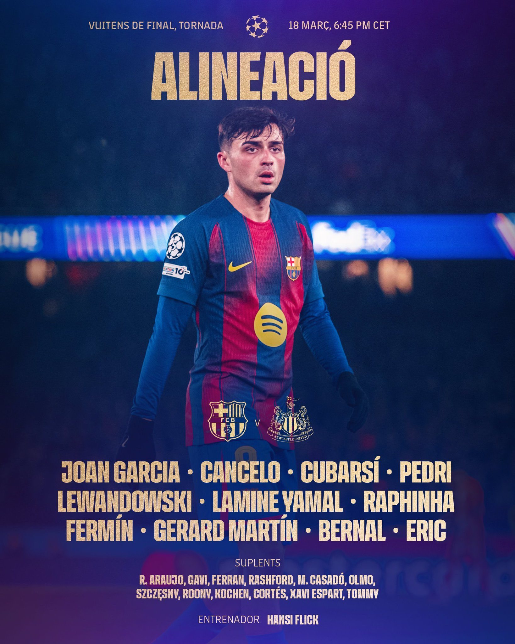 巴萨首发❤️💙 