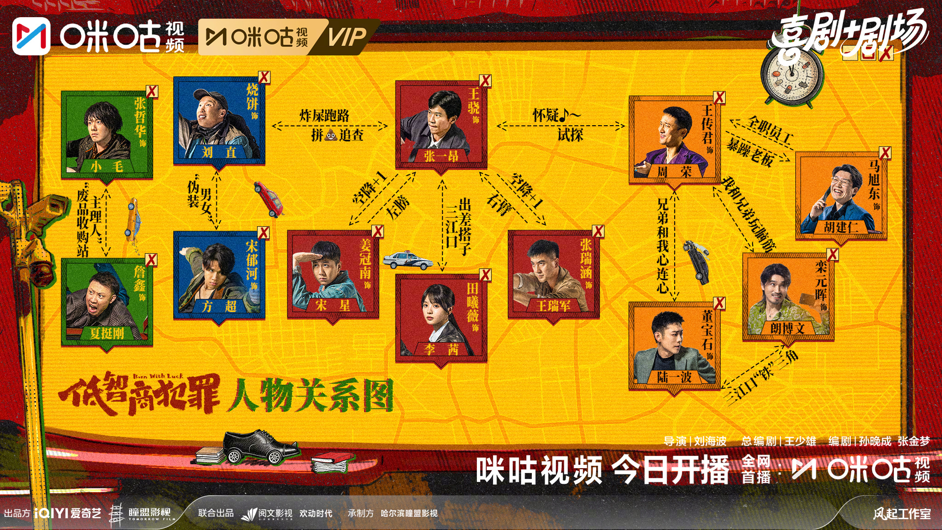 #上咪咕看低智商犯罪##低智商犯罪开播# 点击查阅全员关系图鉴🗺️人人暗藏小心