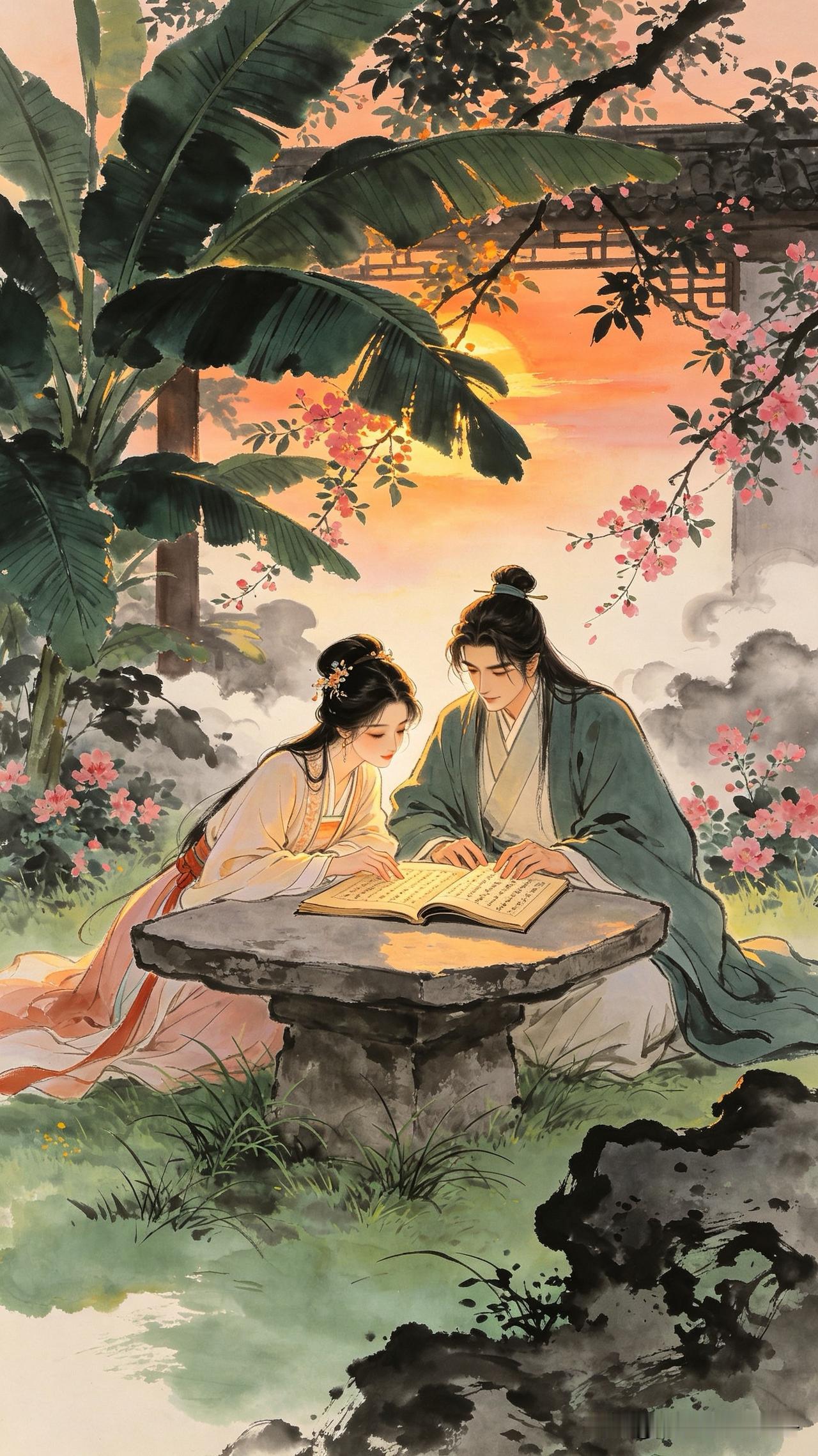 同翻旧卷日西移，
字里行间两不知。
偶触指尖惊缩手，
      
…………请师