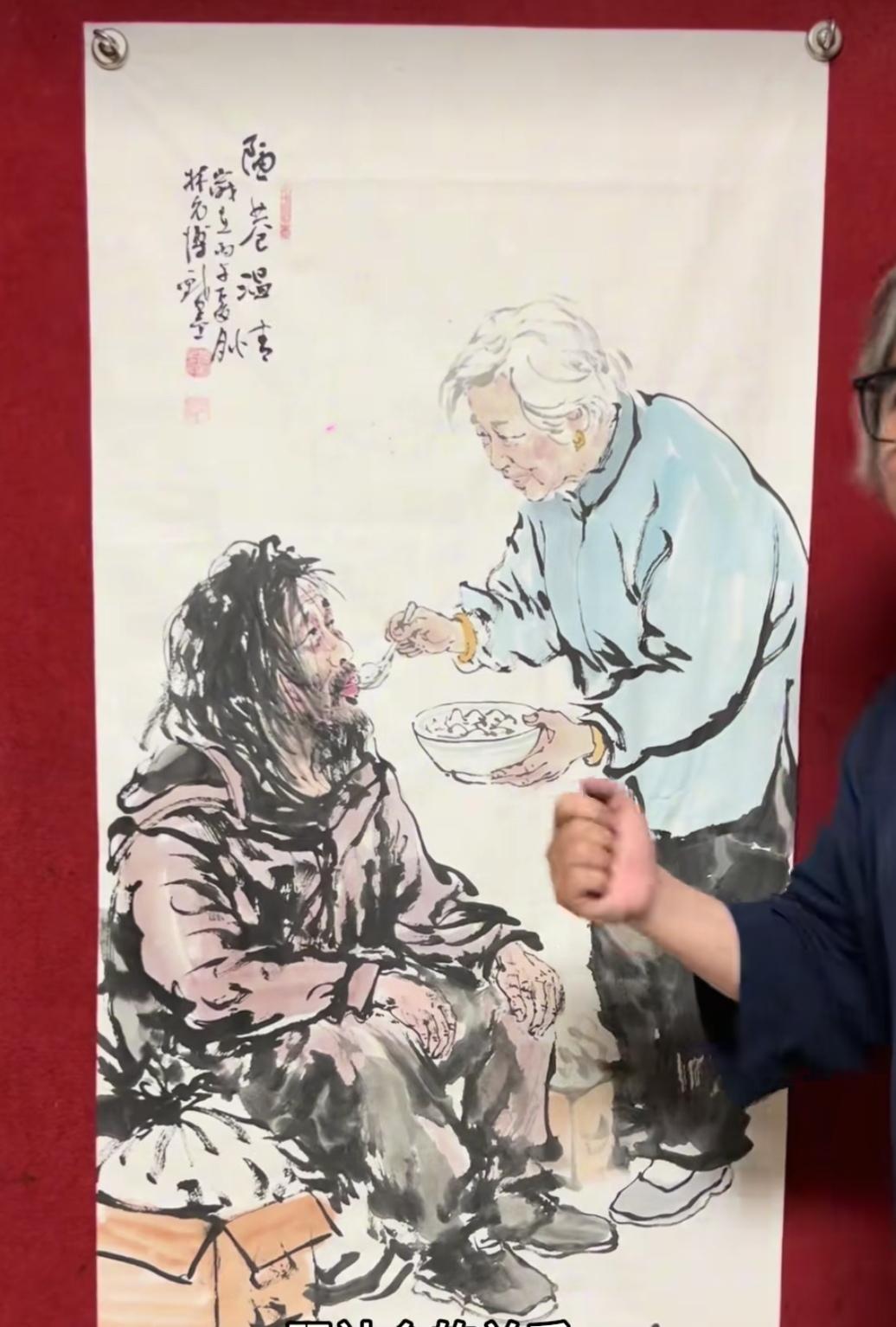 画家林允博连续画了三幅有关沈巍的写意画，其目的是为了宣扬沈巍的节俭与读书，也让更
