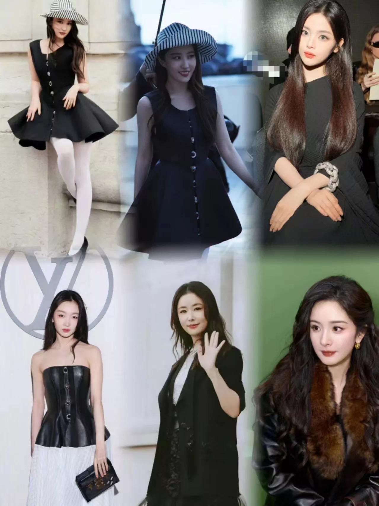 参加巴黎时装周的女艺人:
刘亦菲
杨幂
杨超越
林心如
周冬雨

全都是浓妆艳抹