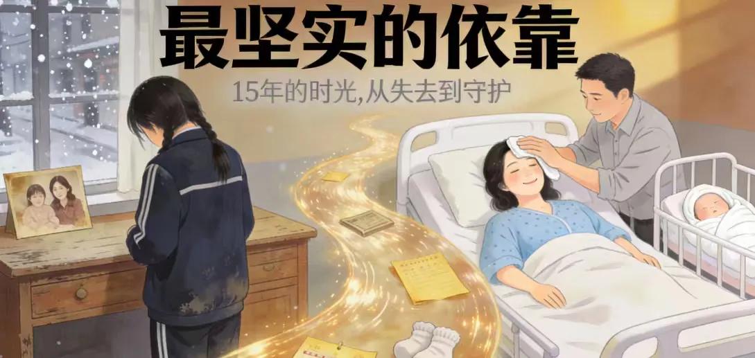 女子15岁失母，15年后产后爸爸照顾月子：“我成了女儿和孩子最坚实的依靠”
一名