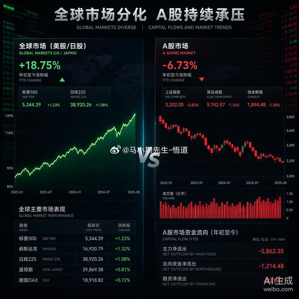 外围普涨，A股却放量收跌，这种背离让很多人感到困惑。其实这并非单纯的看空信号，而