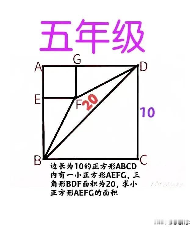 “100%的送分题，正确率却不到20%！”小学五年级数学题：正方形边长未知，咋求