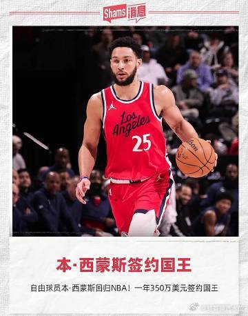 据NBA知名记者2024-25赛季，本·西蒙斯先后效力篮网和快船，上赛季没有出战