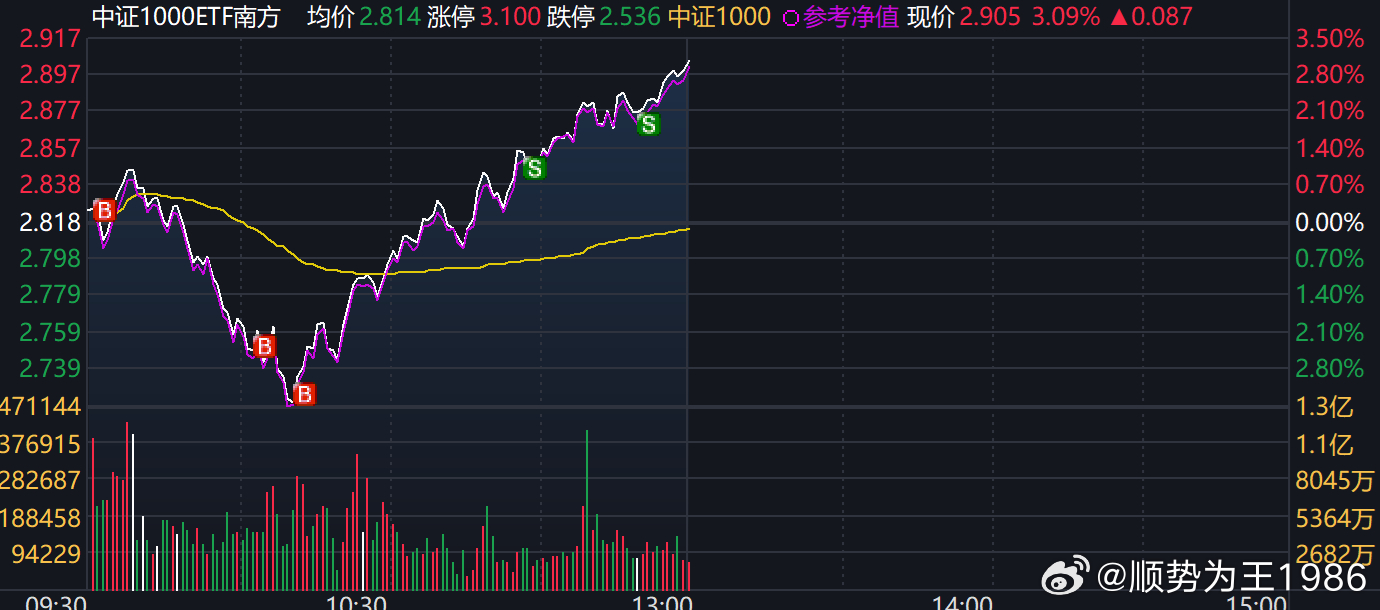 说实话，今天低点要是观察中证1000ETF，其实日内涨幅都不比大部分个股差 