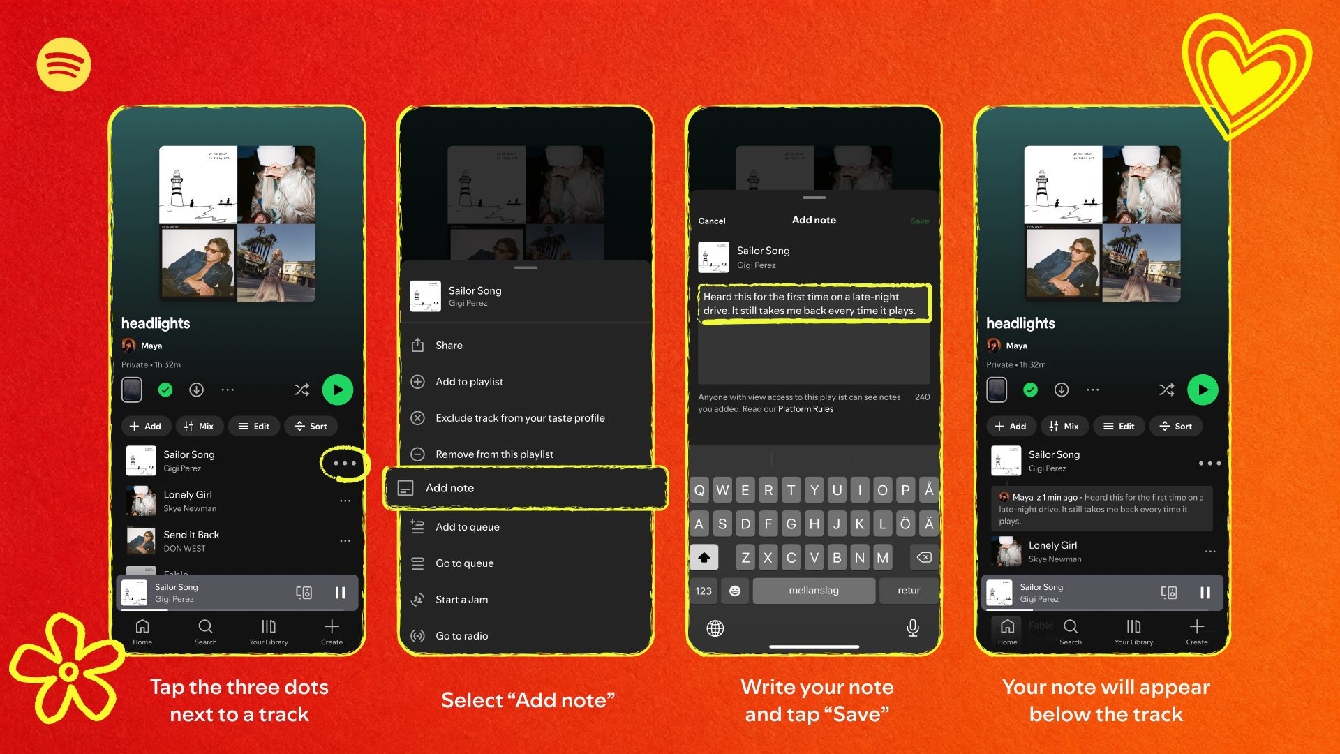Spotify 即将推出一项名为「用户备注 / User Notes」的新功能，