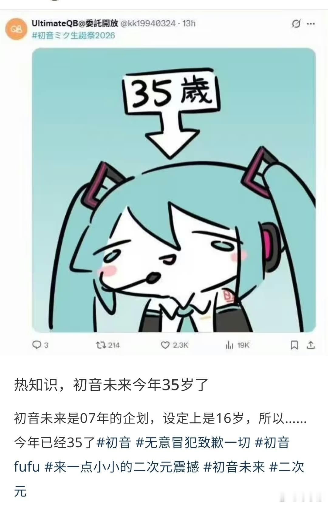 🔵我去，是初音未来（中年妇女版σ( ᑒ )星球二次元 ​​​