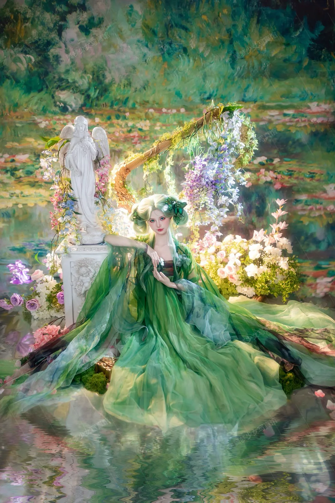 用7XX包妆造的方式打开绿蝶奇幻风汉服