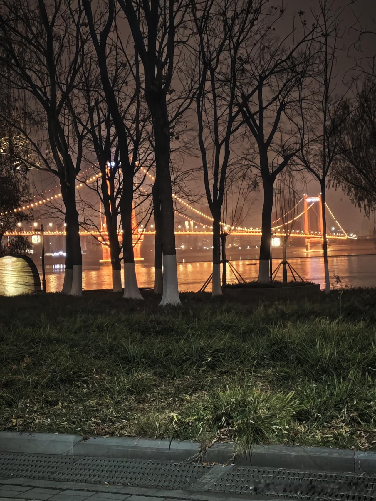 分享一张武汉最美夜景照片冬日里的杨泗港大桥，灯火辉煌，你可以远眺，你也可以亲自上