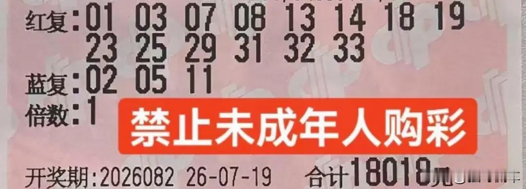 中奖概率非常低，仅供娱乐，26082期大票也没戏
