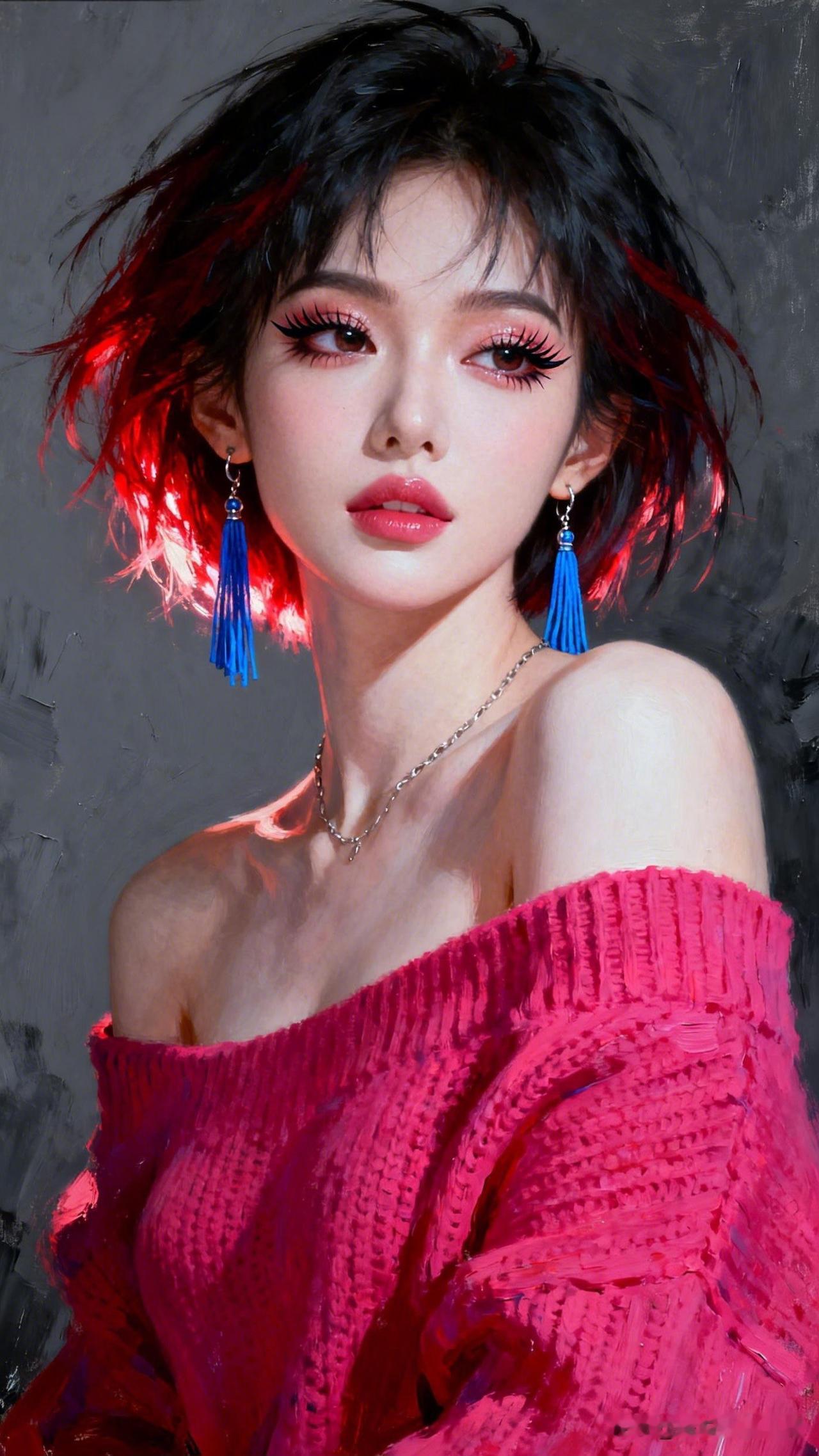 红妆映珠光，美人似画中。女星谁最耀眼 甜美与酷炫并存，红发少女穿搭指南🔥