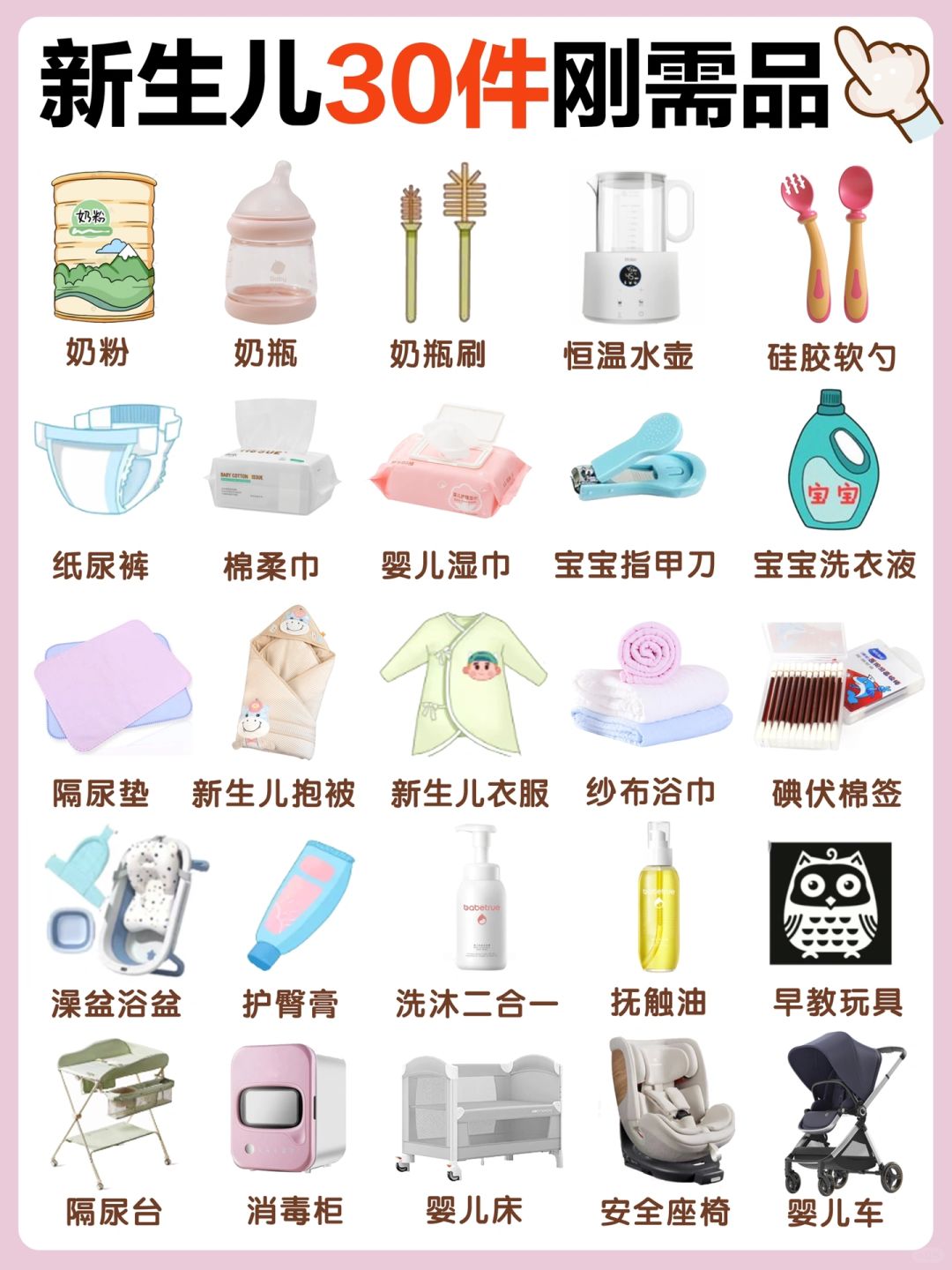 不花冤枉钱❗️2024新生儿用品囤货清单✅