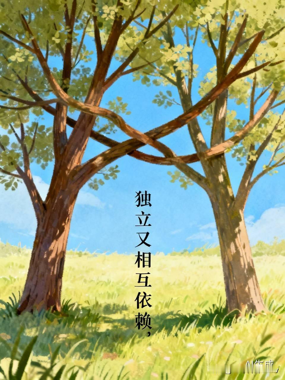 男女之间相处最好的状态，大概就是彼此独立又相互依赖。就像舒婷《致橡树》里写的，“