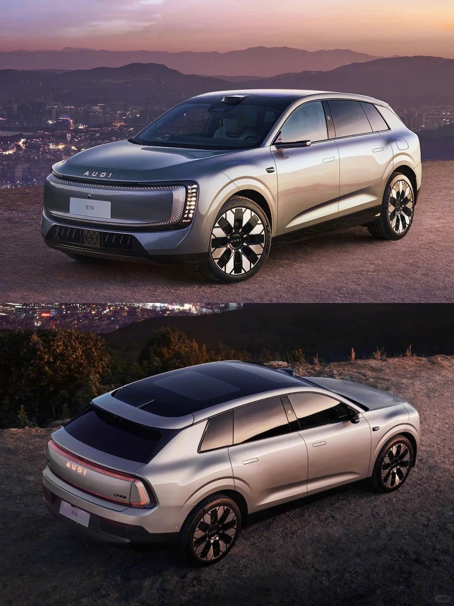 新车 AUDI的铺货比四个圈快呀，这E7X有模有样的了，夏天肯定能交付，反之四个