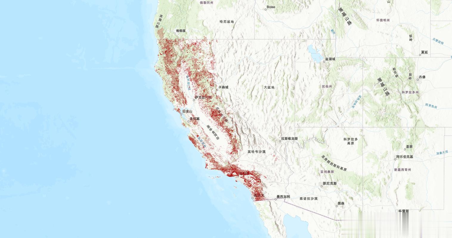 加州火灾范围1878至2021年#加州大火# #美国加州# ​​​