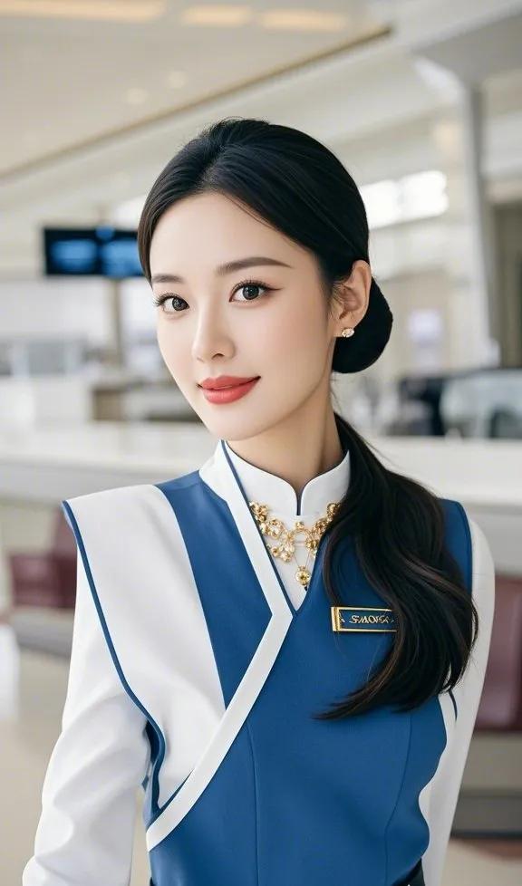 优雅空姐，微笑迎接美好旅程！😊美女空姐高颜值 时尚美女机长 美女空姐日常 空姐