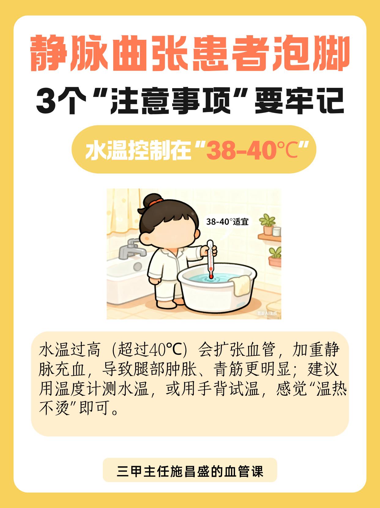 静脉曲张患者泡脚：3个“注意事项”要牢记。泡脚能缓解疲劳，但静脉曲张患...