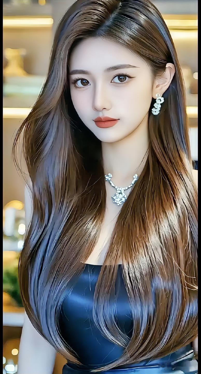 优雅气质，迷人微笑，时尚穿搭，闪耀耳环，精致妆容，完美女神