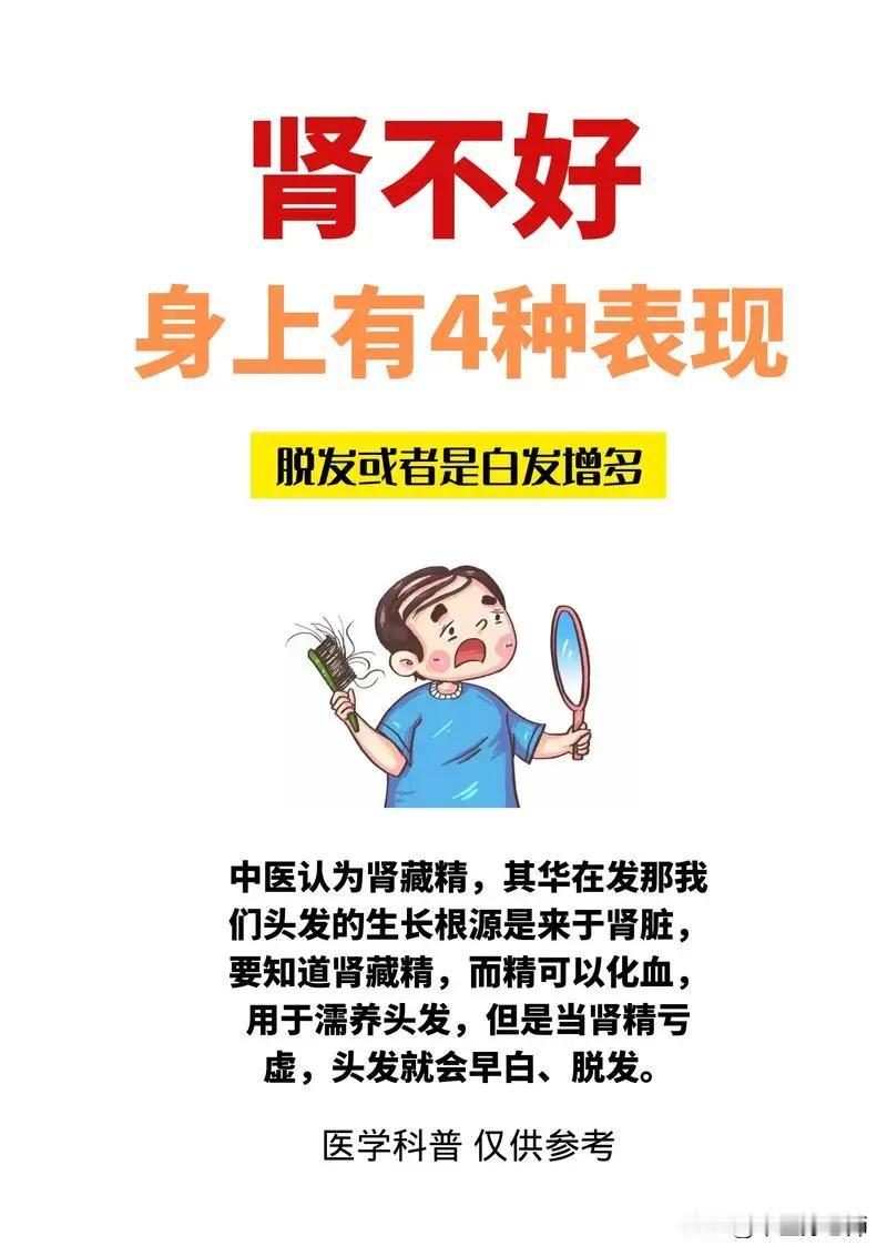 肾不好，身上有这4种表现，你知道吗？#健康##肾虚#