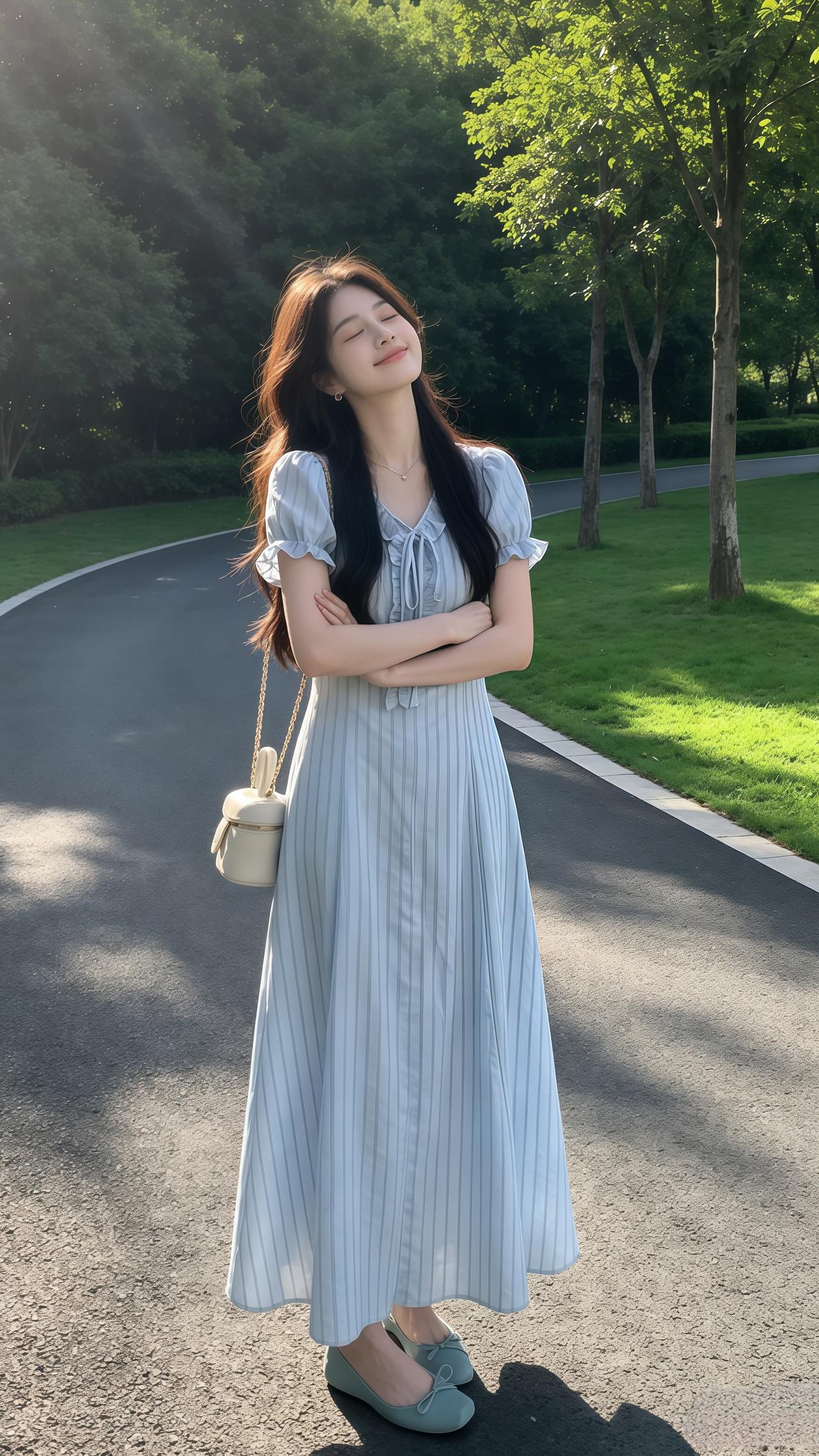 无法拒绝温柔感小裙子 少女感夏日ootd 温柔法式长裙 夏季穿搭穿搭