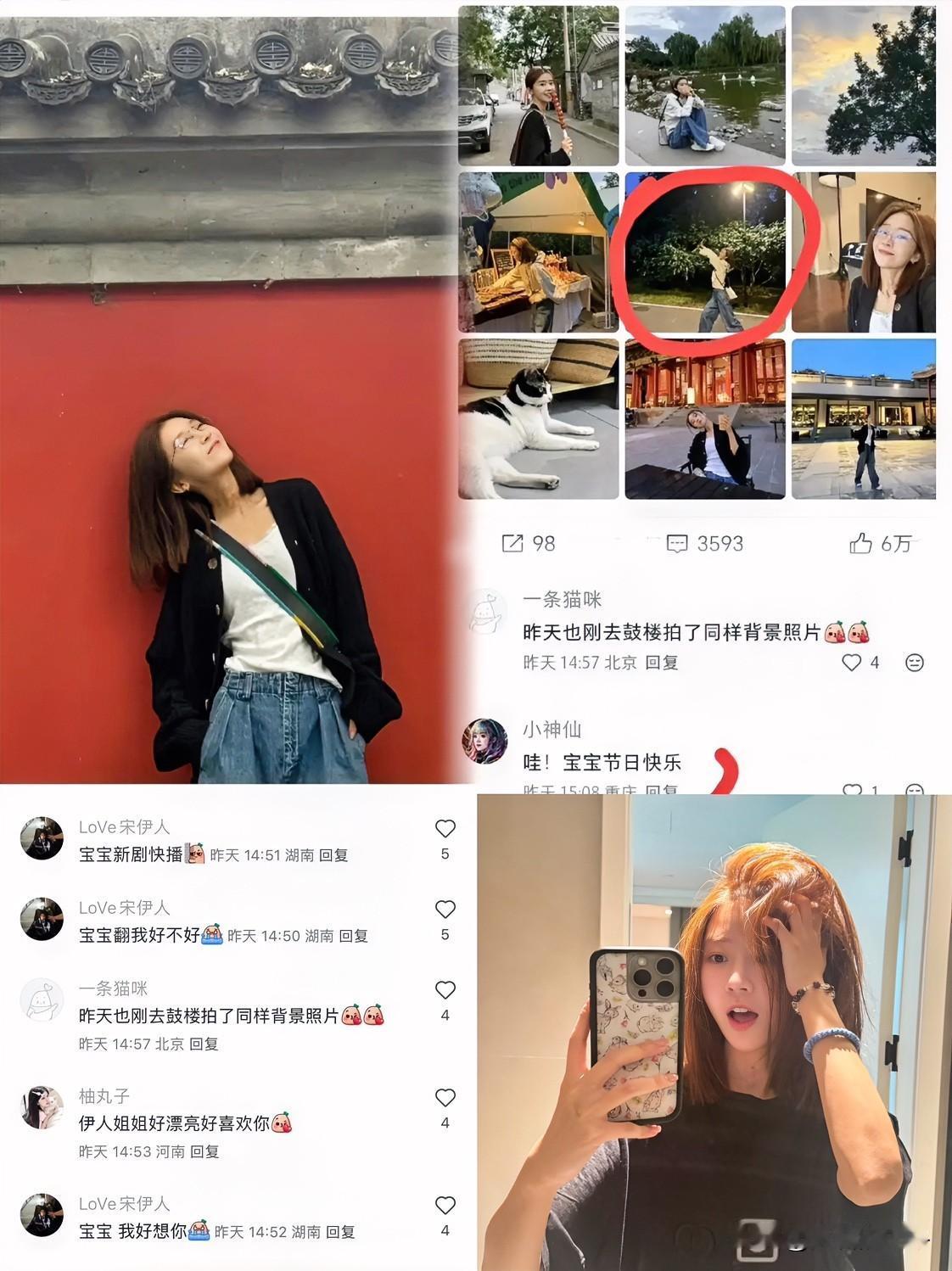 真是不敢相信，
就在昨天，
那个姓宋的什么伊人，
在微博上发了9宫格照片。

她